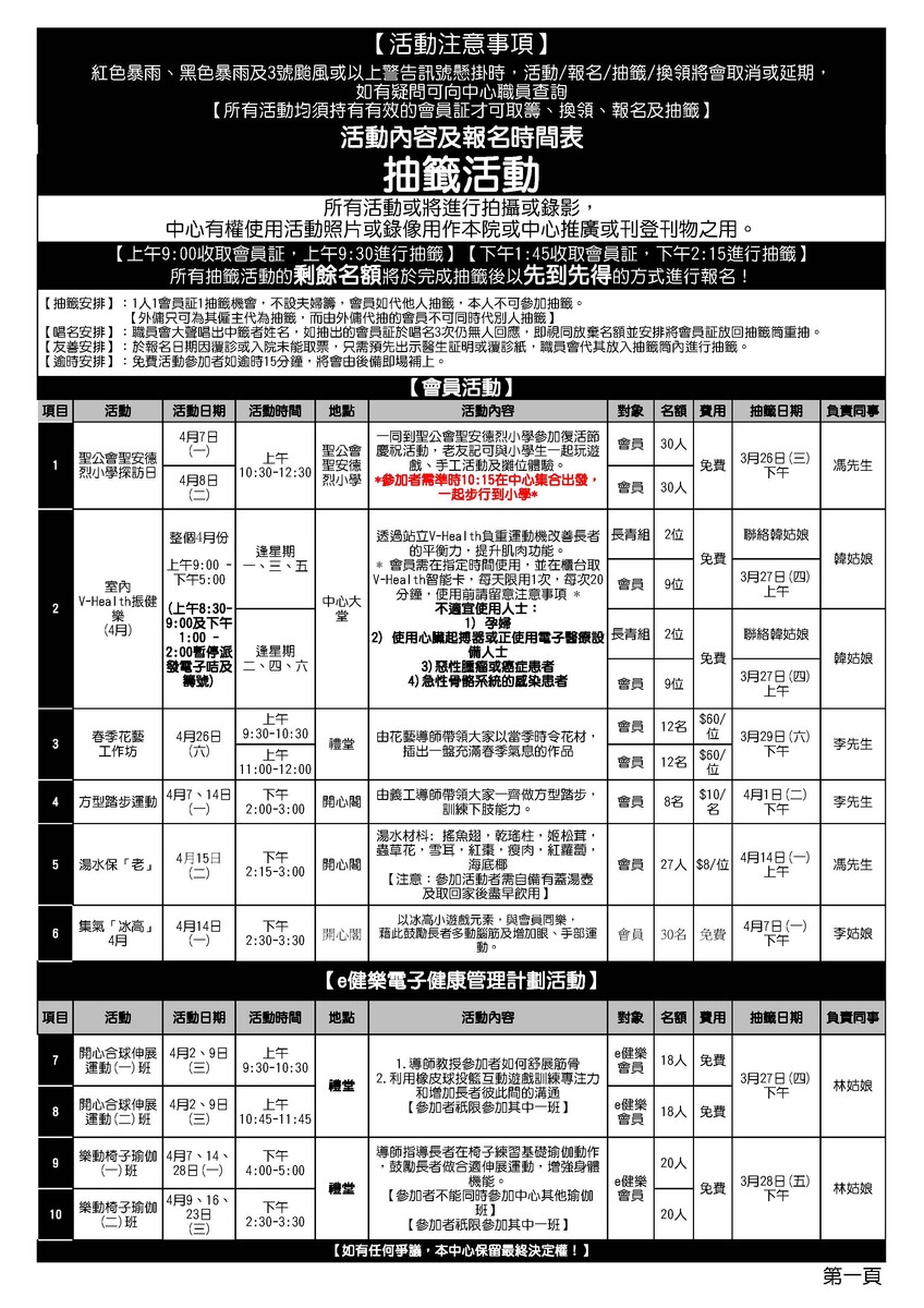 4月份通訊