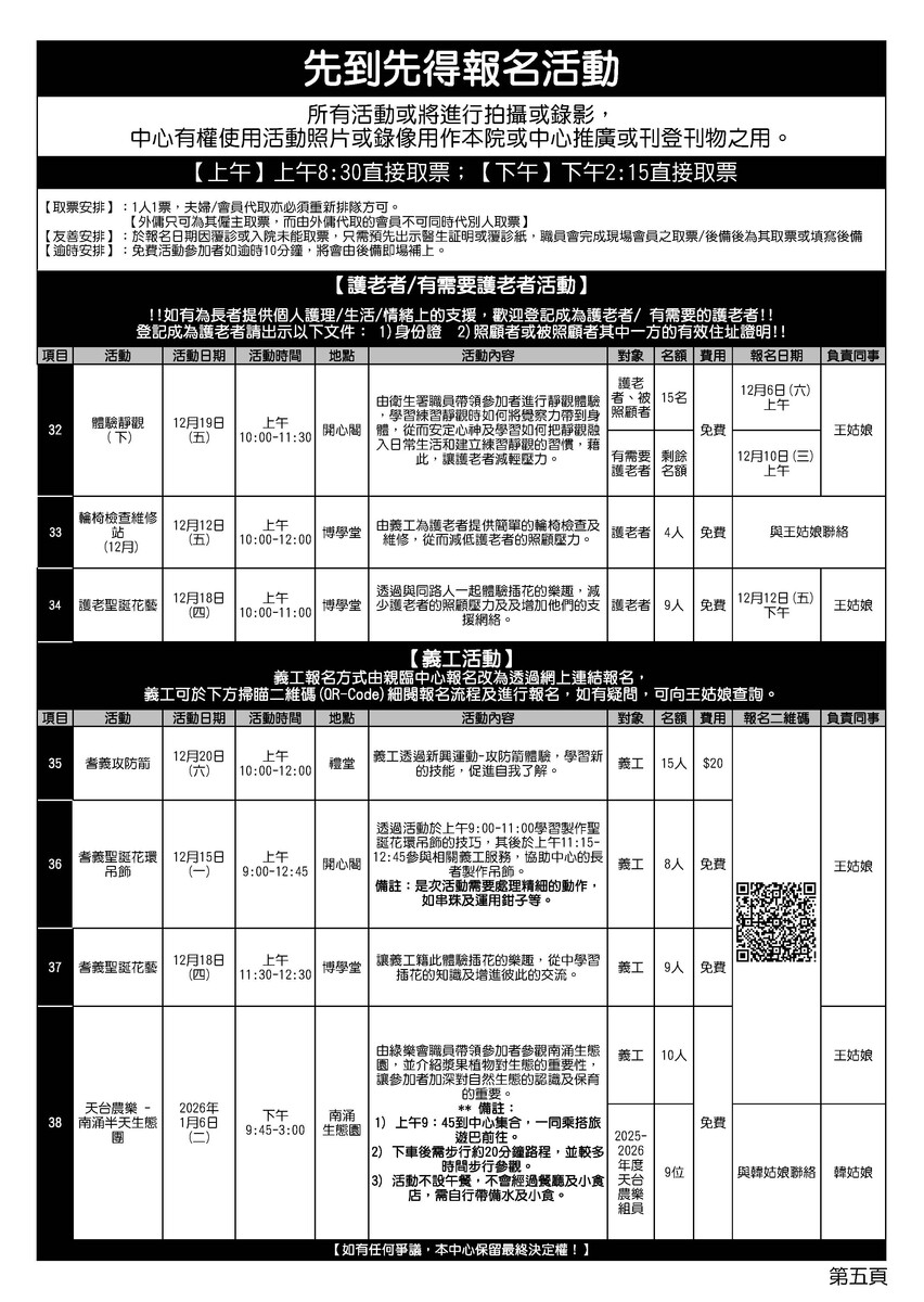 2025年12月份通訊